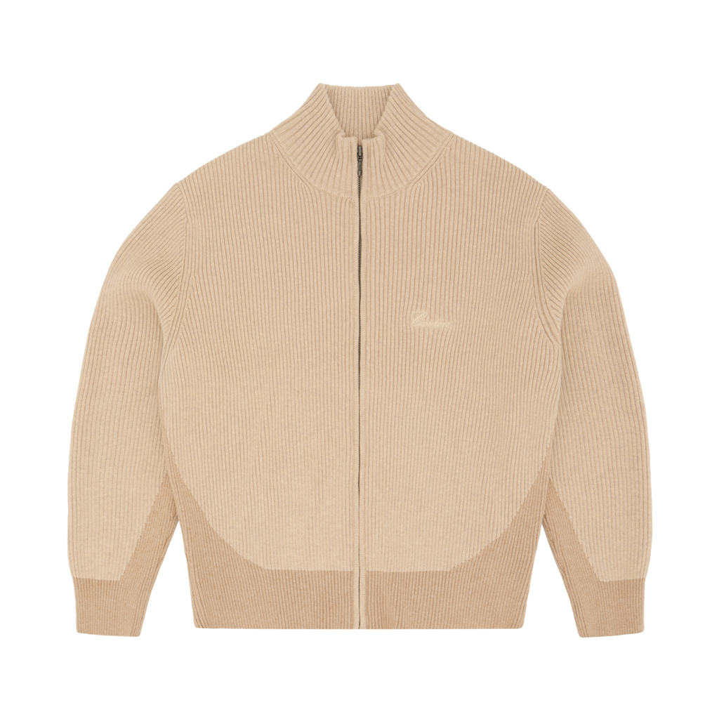 VVS RIB KNIT ZIP UP [NATURAL]